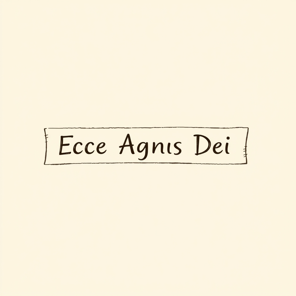 banderole 'Ecce Agnus Dei'