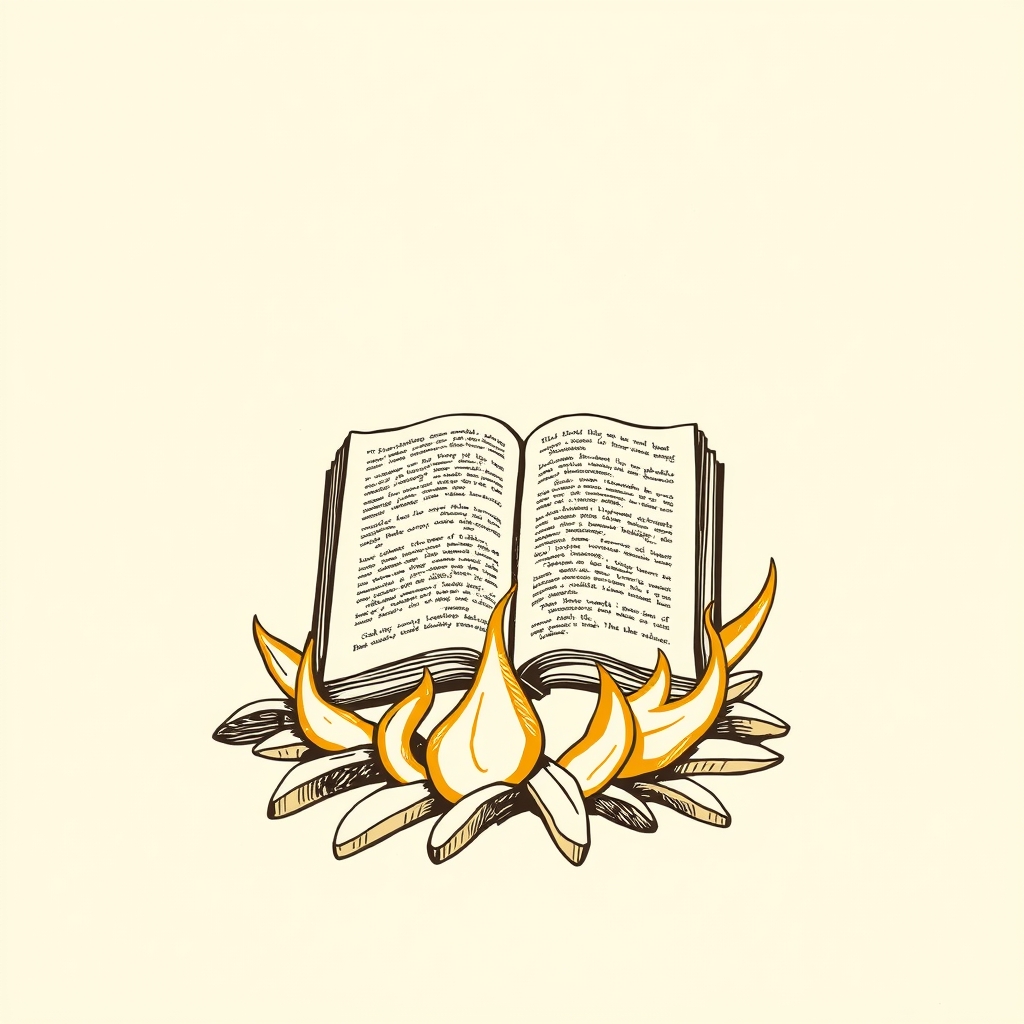 livro dos Evangelhos lançado em um incêndio