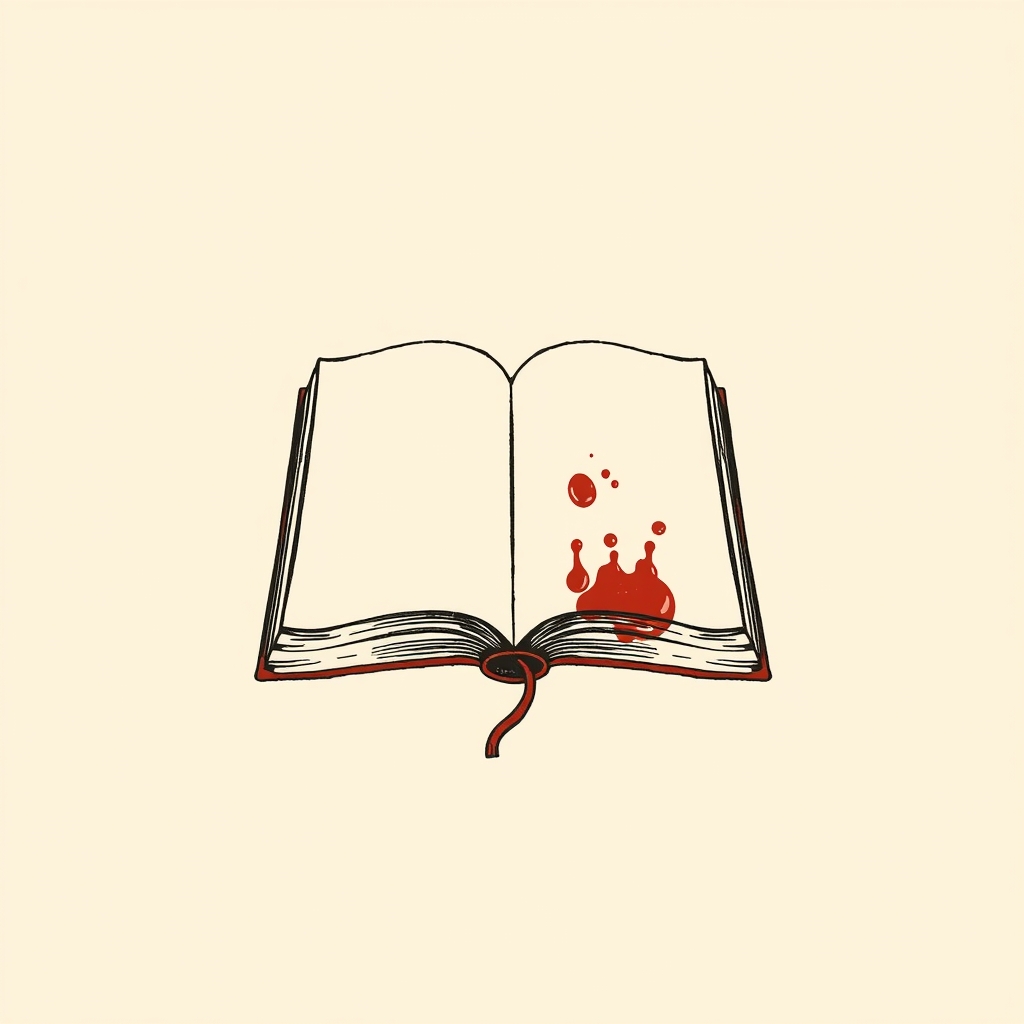 livre taché de sang