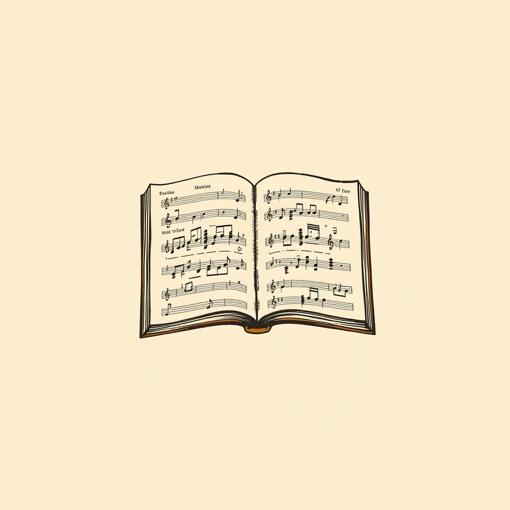 livre avec notes musicales