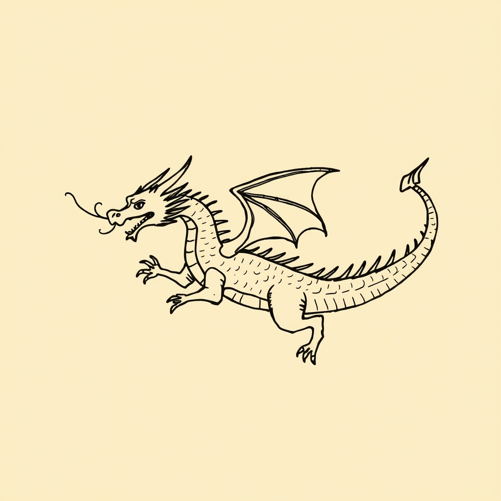chassant un dragon