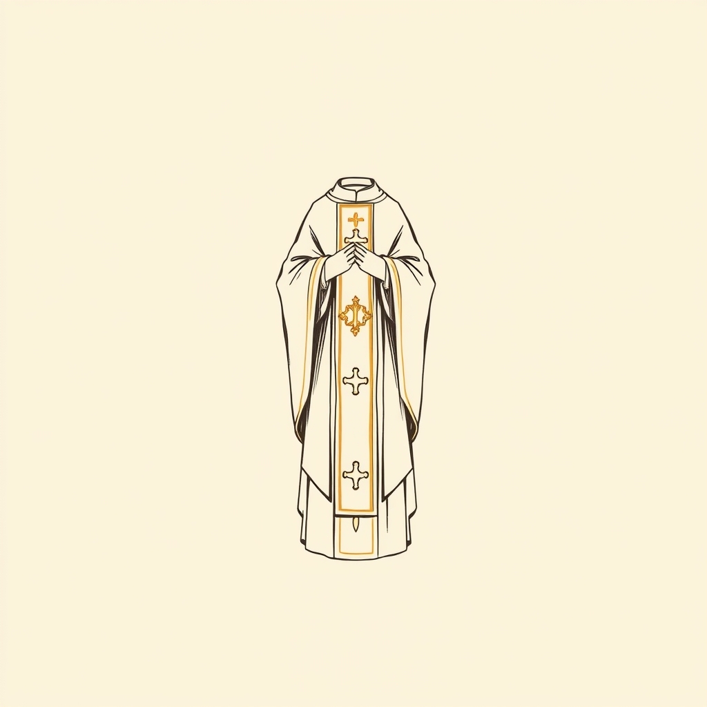 chasuble reçue de la Vierge
