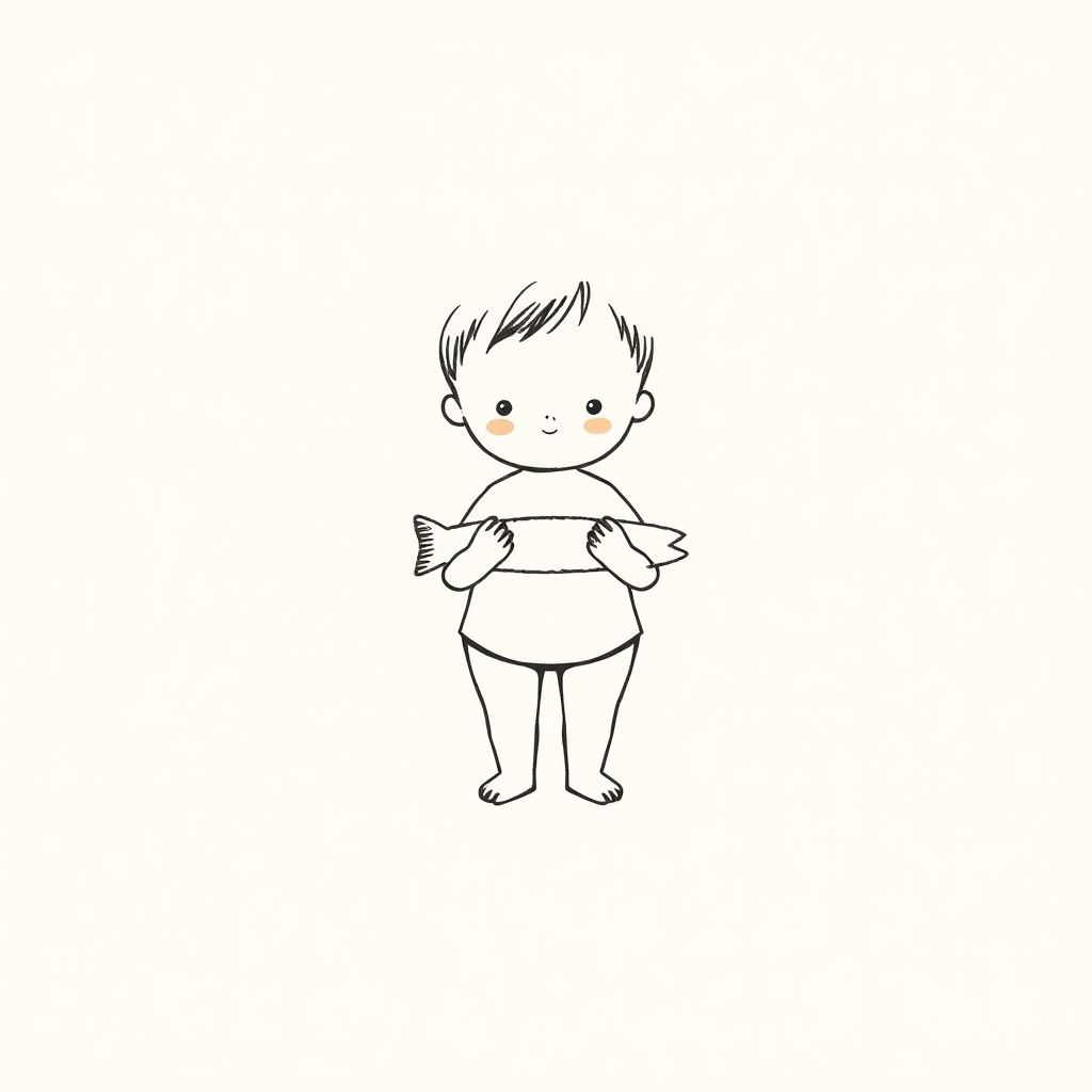enfant à l'arête