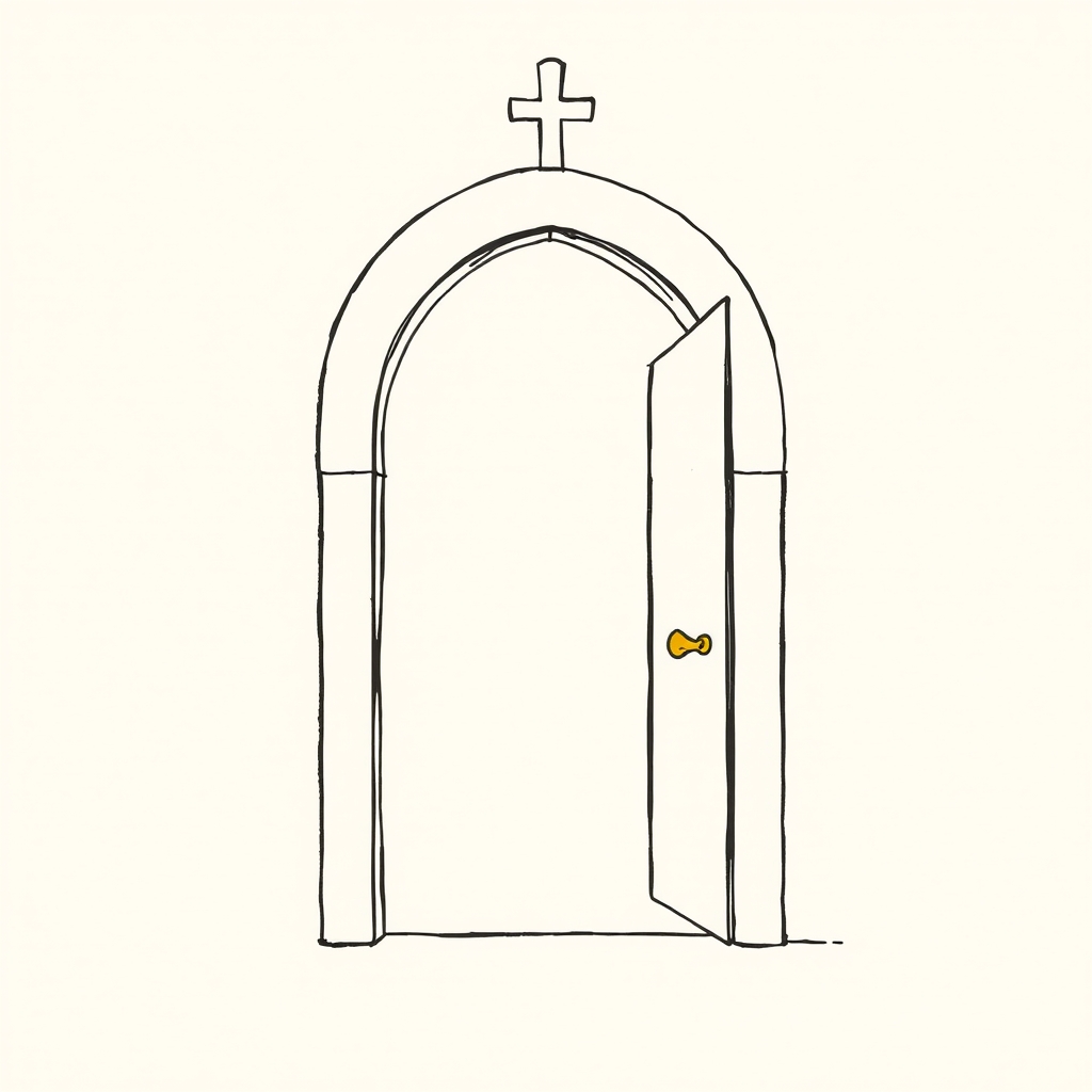 porta della chiesa che si apre da sola