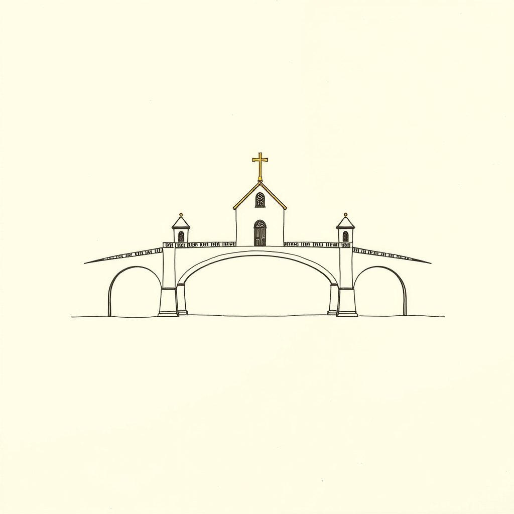plan d'église ou pont