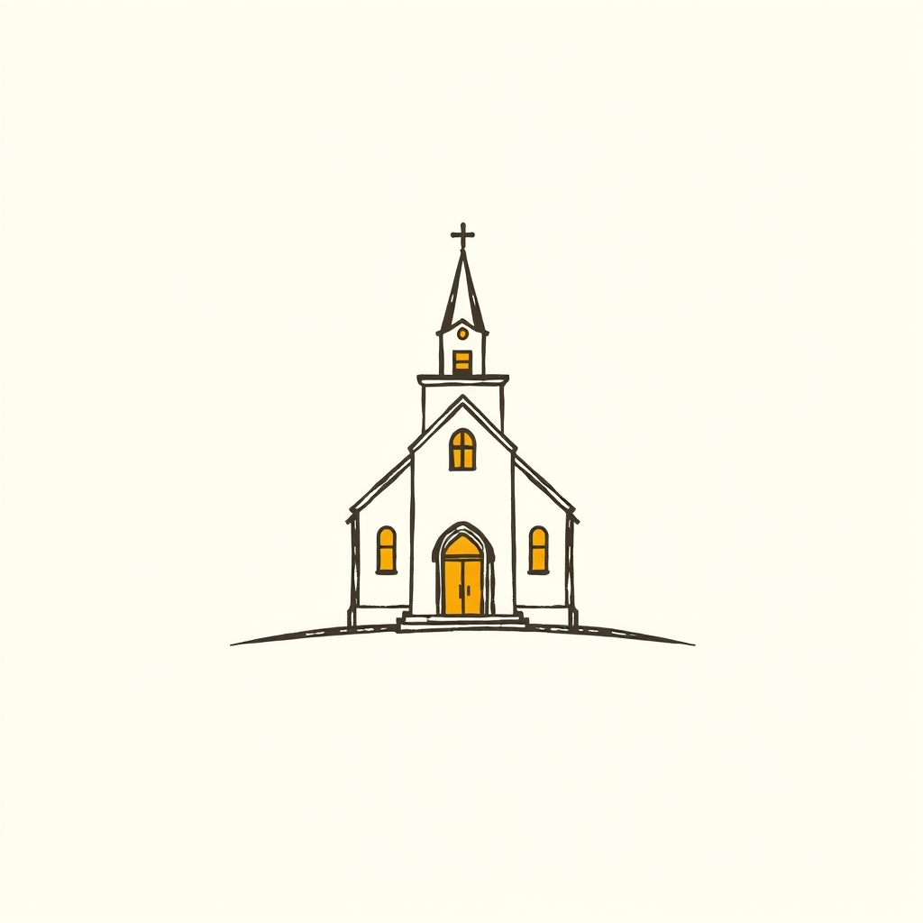 igreja cercada por luz