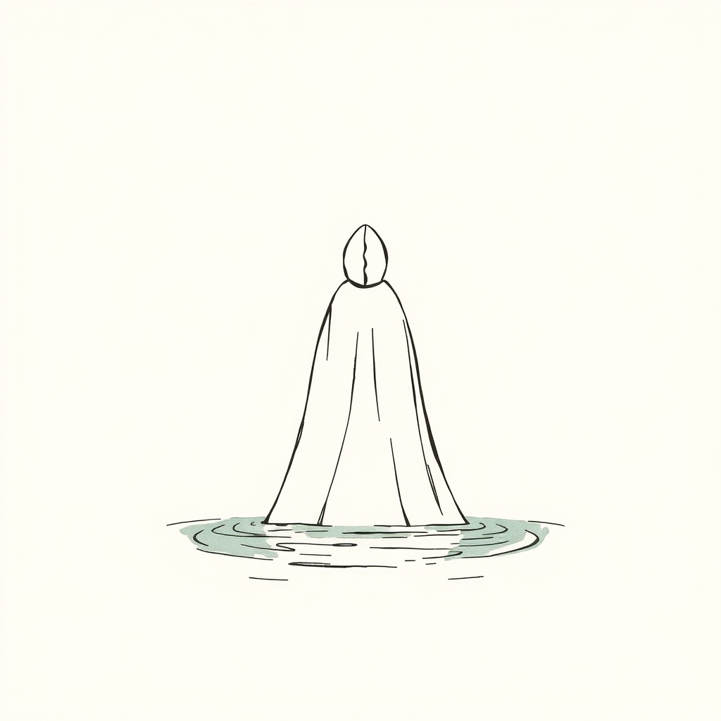 manteau sur l'eau