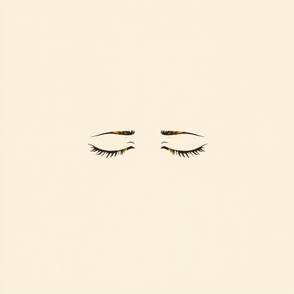 yeux fermés ou signe de cécité
