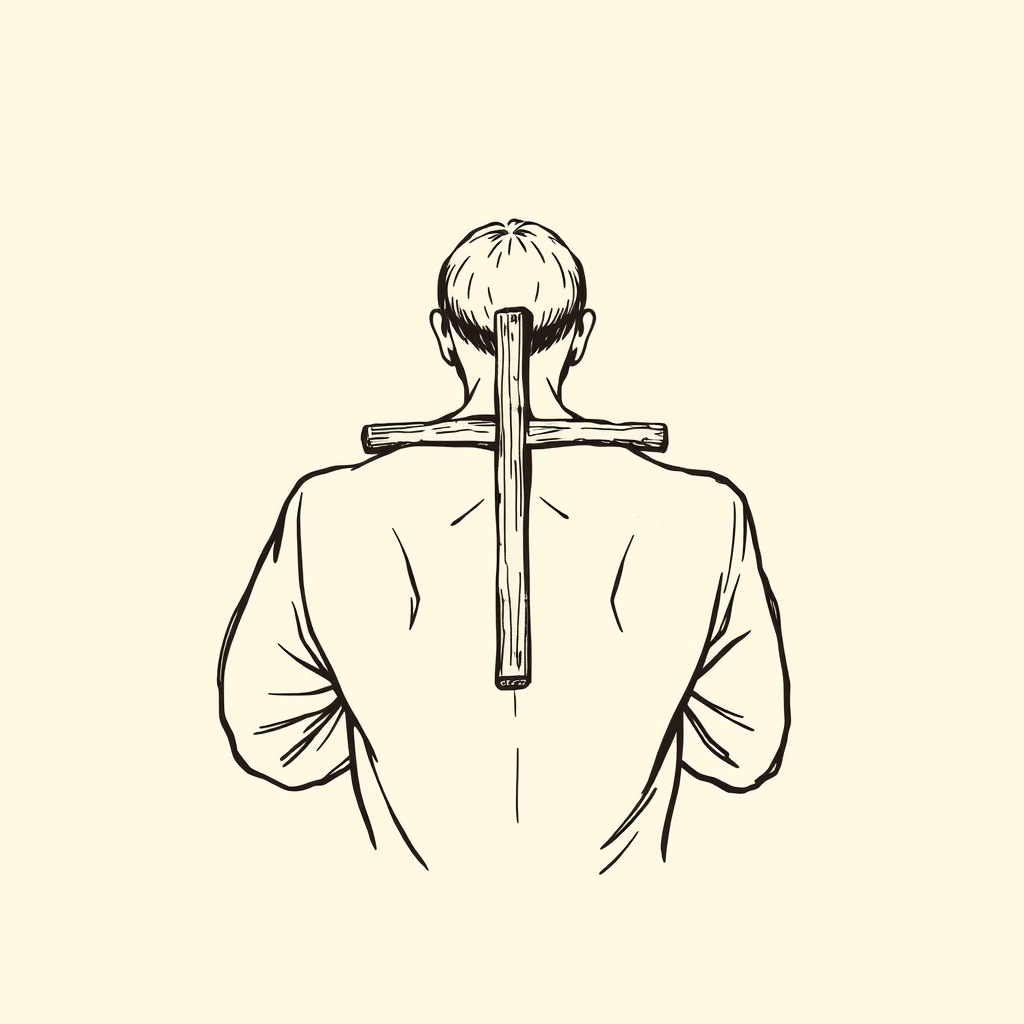 croix sur le dos