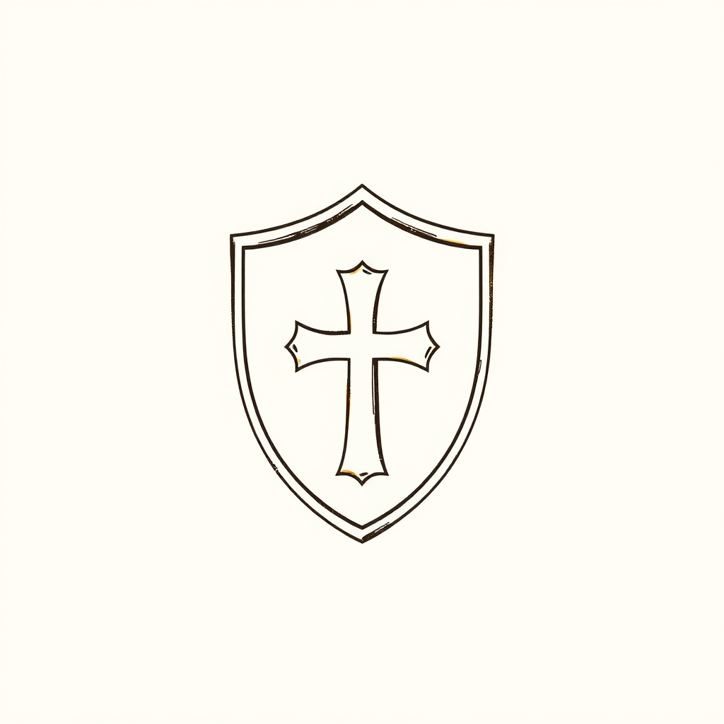croix sur l'écu