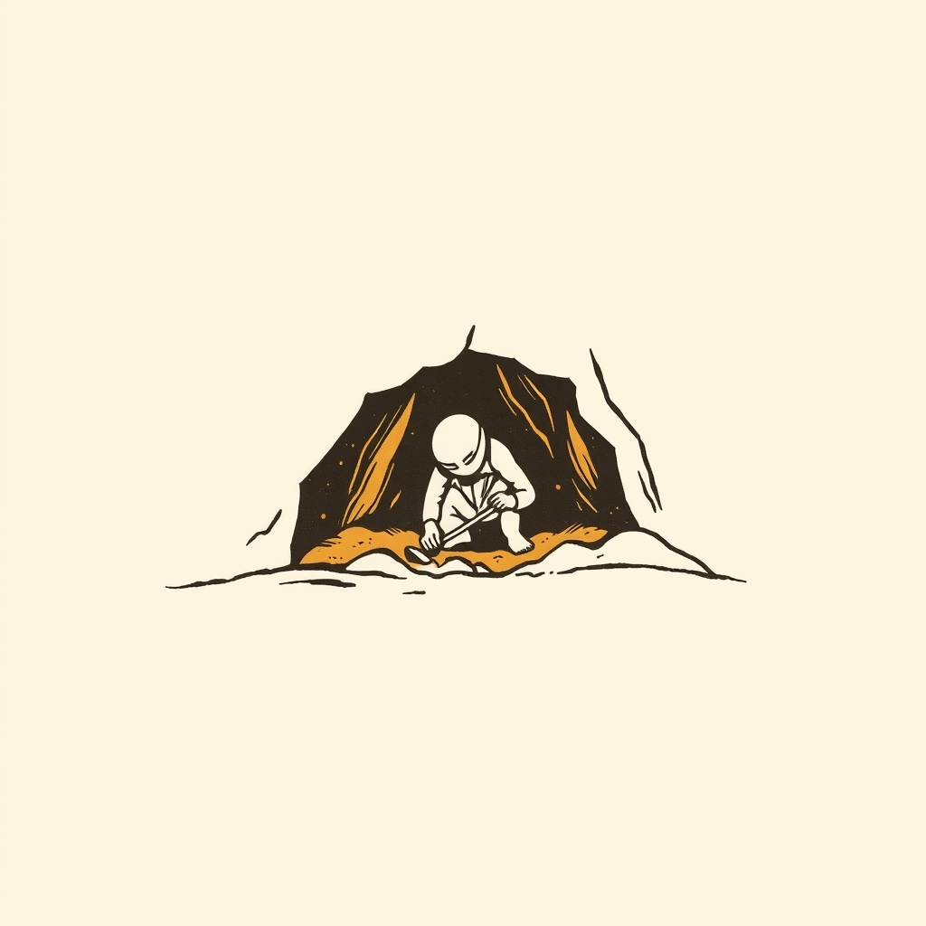 creusant sa grotte