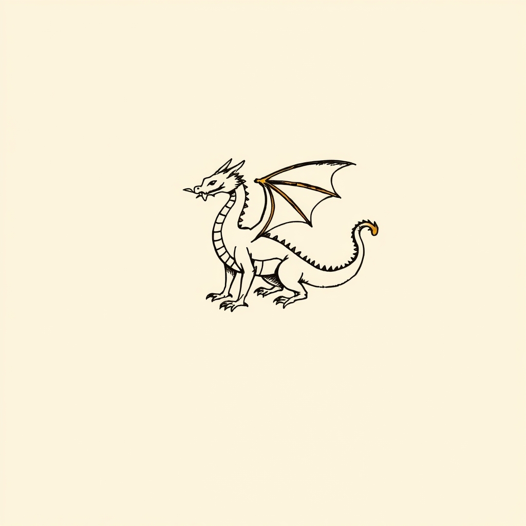 dragon à ses pieds