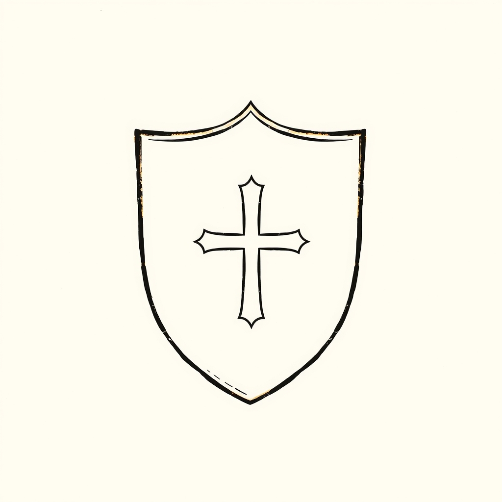 escutcheon with a double-barred cross