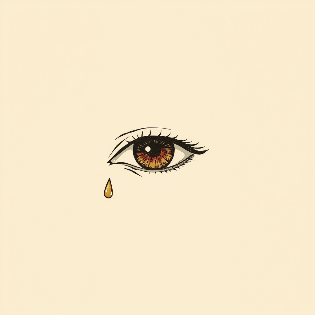 eyes wet with tears