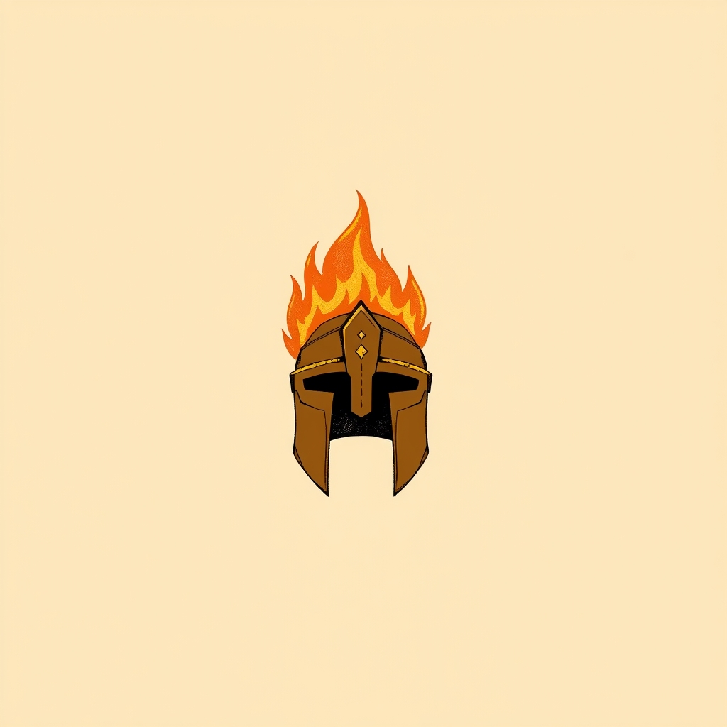 flaming helmet