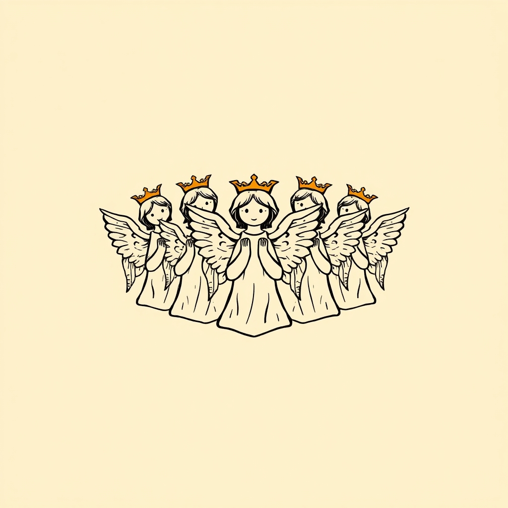 quaranta angeli con corone