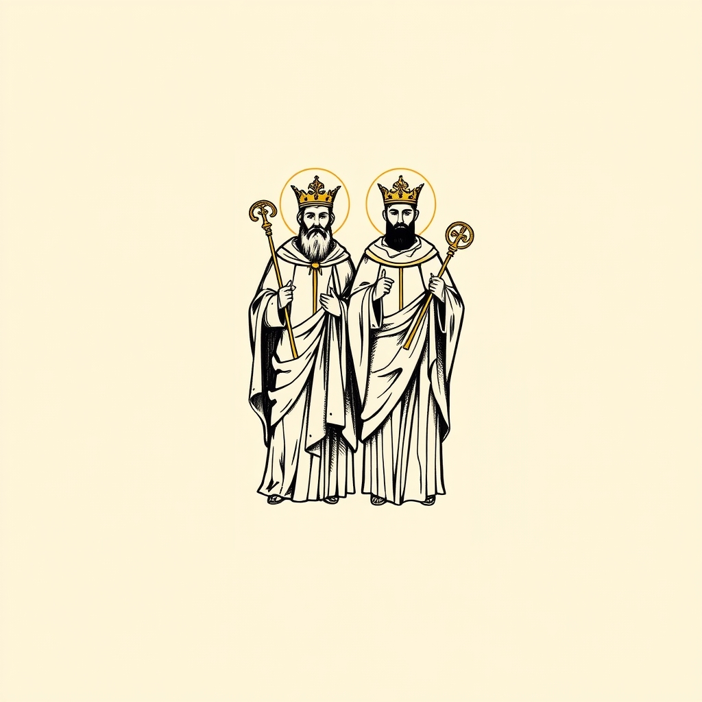 groupe avec saint Faron et sainte Fare