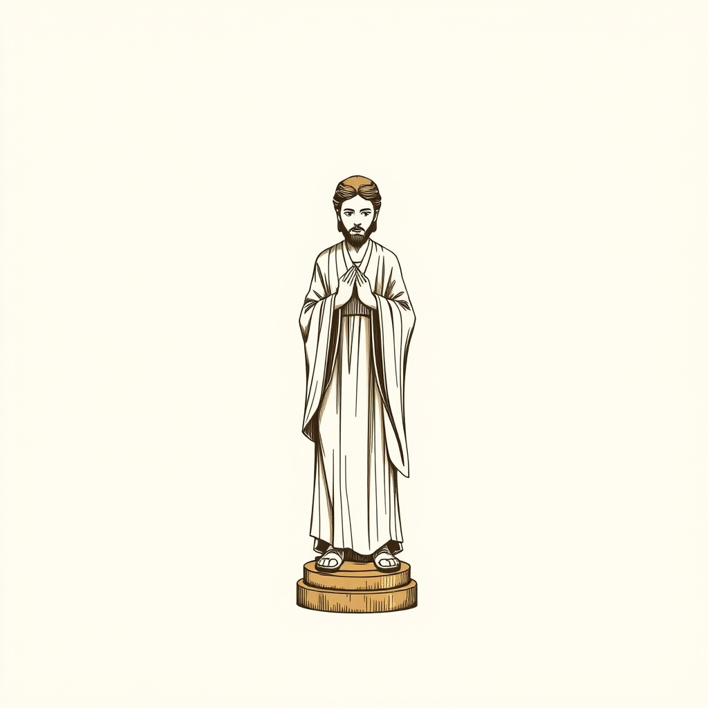 Statue en bois dur (sétim, chêne ou ébène)