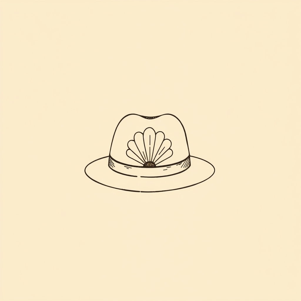 cappello con conchiglia