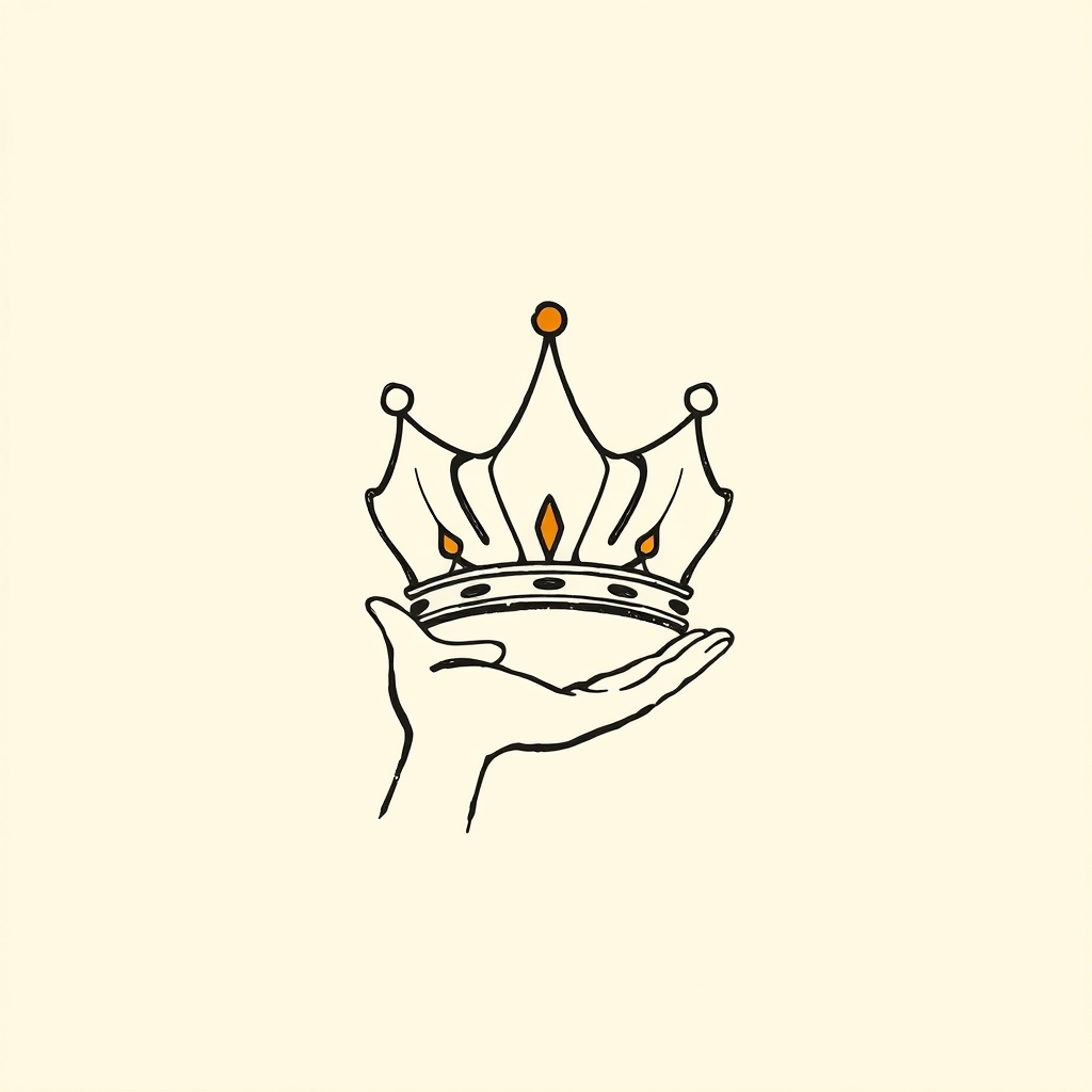 corona in mano