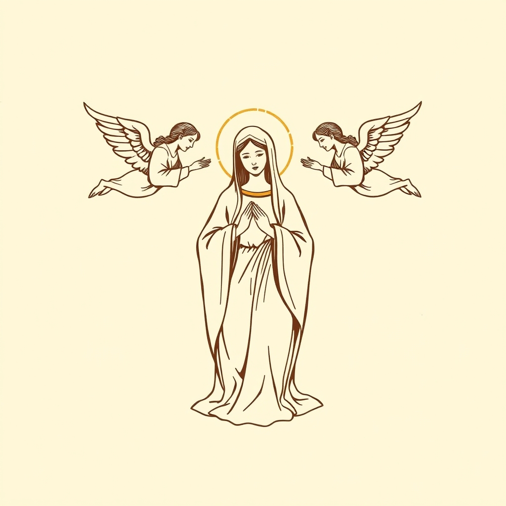 image de Marie reçue des anges