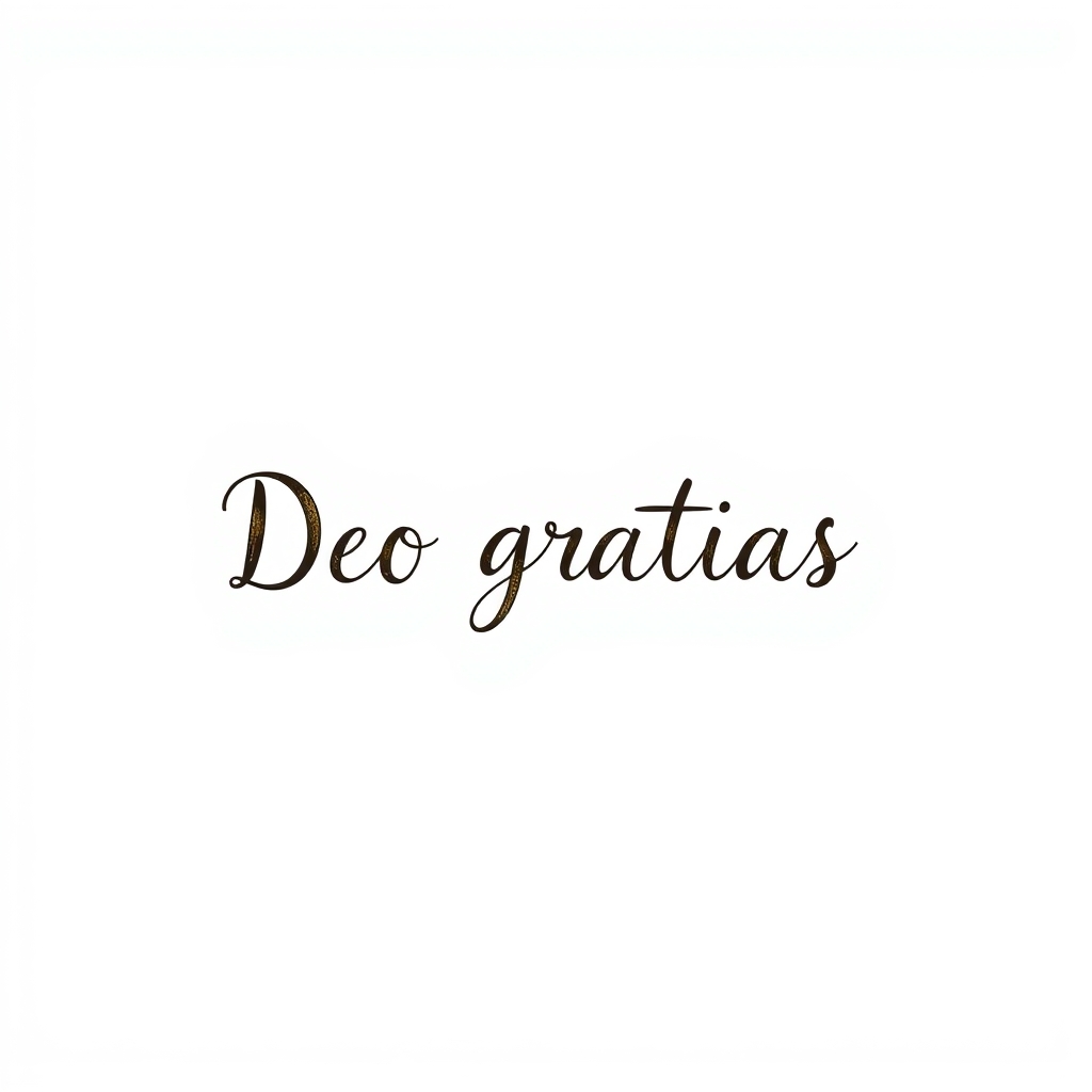 inscription 'Deo gratias'