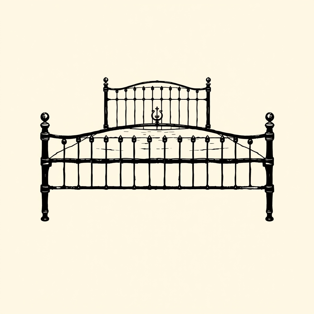 letto di ferro con punte acuminate