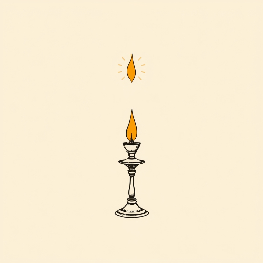 lamp lit by a celestial hand