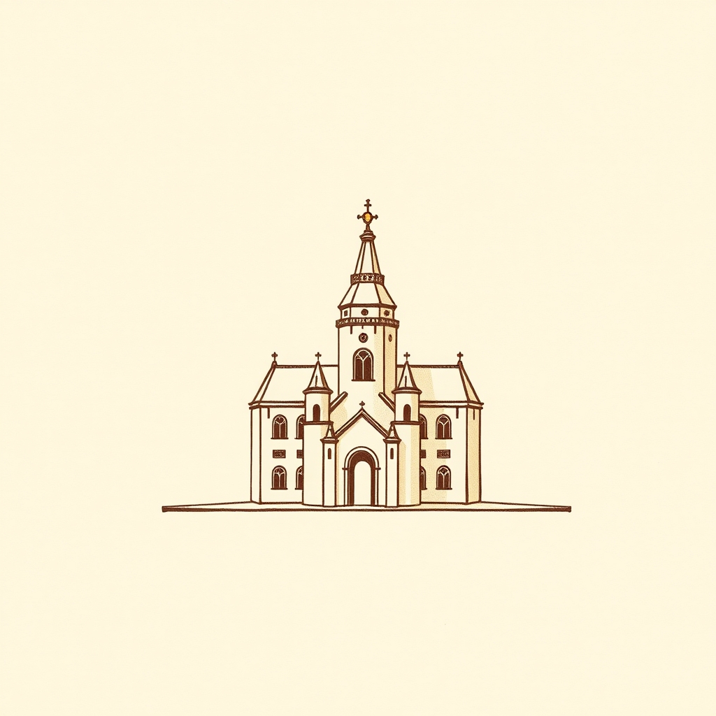 maquete de igreja ou abadia