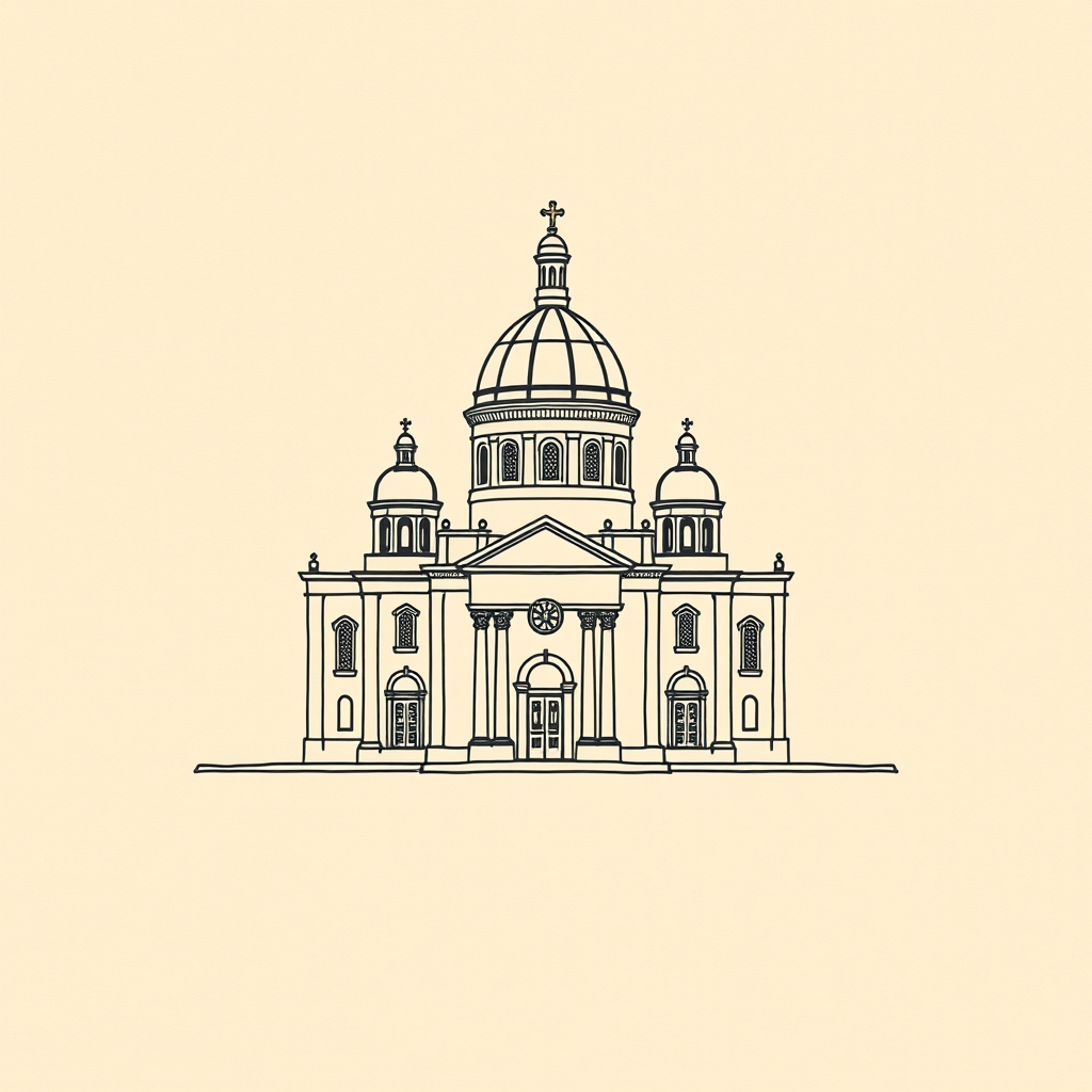 maquete de igreja ou basílica