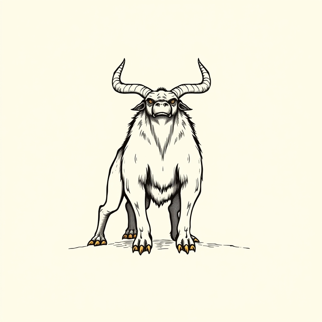 animal monstrueux sous les pieds (paganisme)