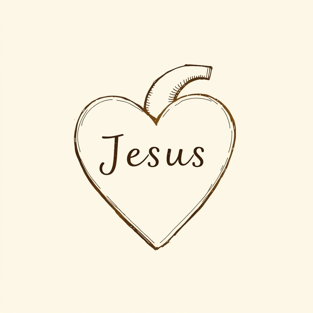 nom de Jésus gravé sur le cœur
