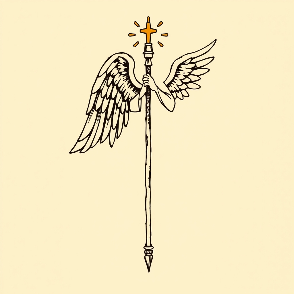 pastoral staff received from an angel