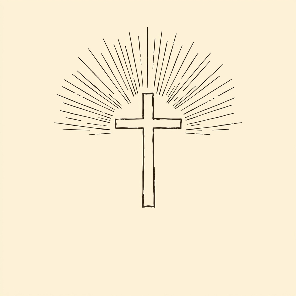 radiant cross in the sky