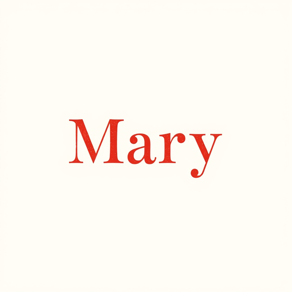 lettres rouges (nom de Marie)