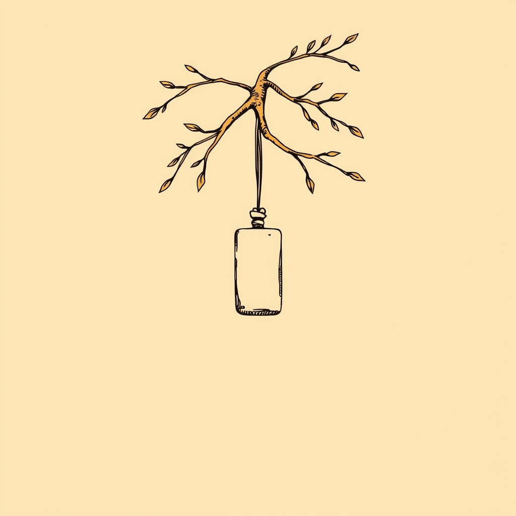 reliques suspendues à un arbre