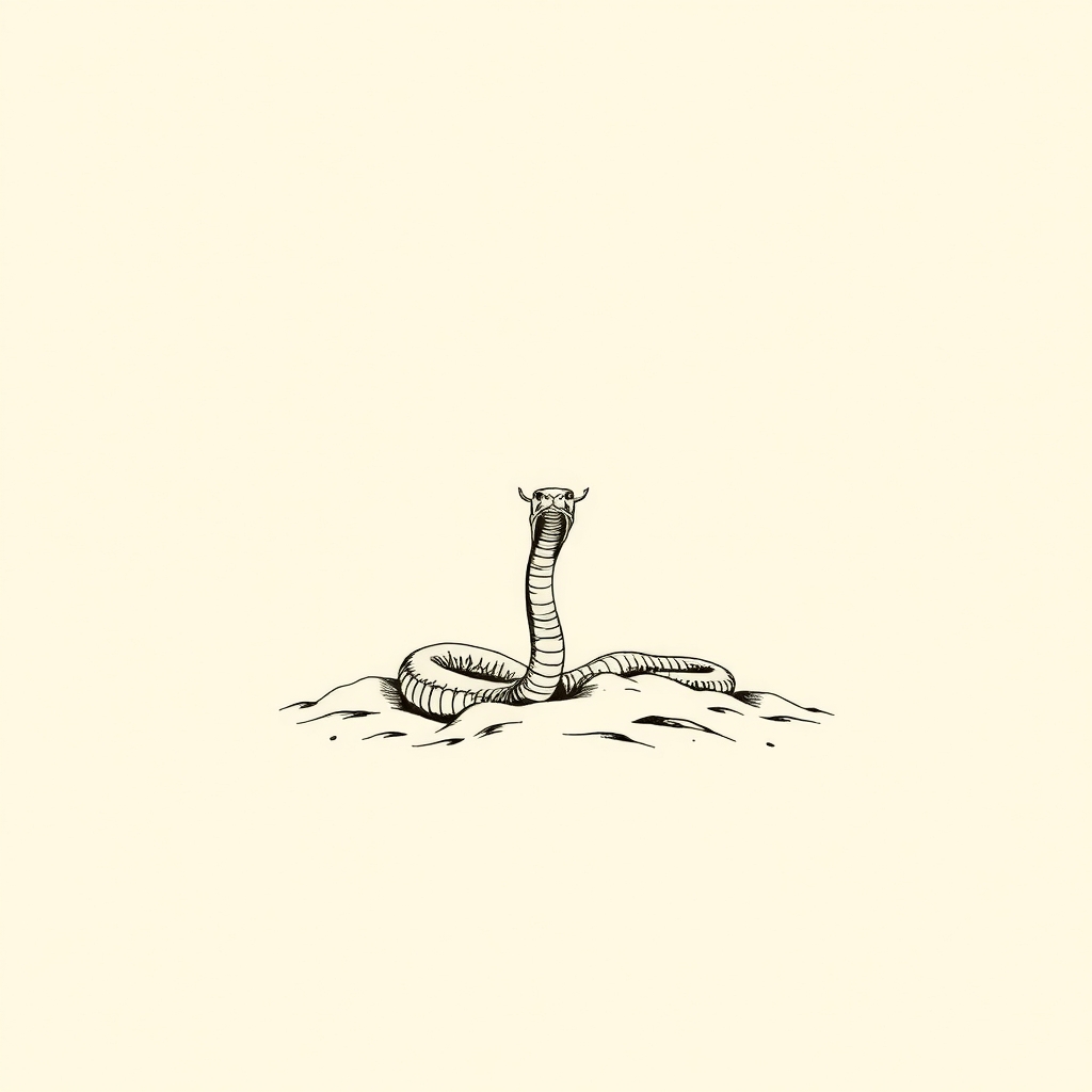 serpent foulé aux pieds