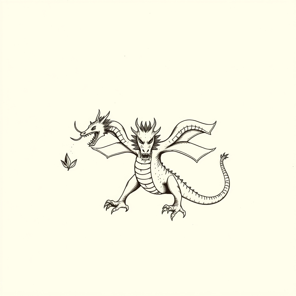 hydre aux sept têtes (ou dragon/chimère)