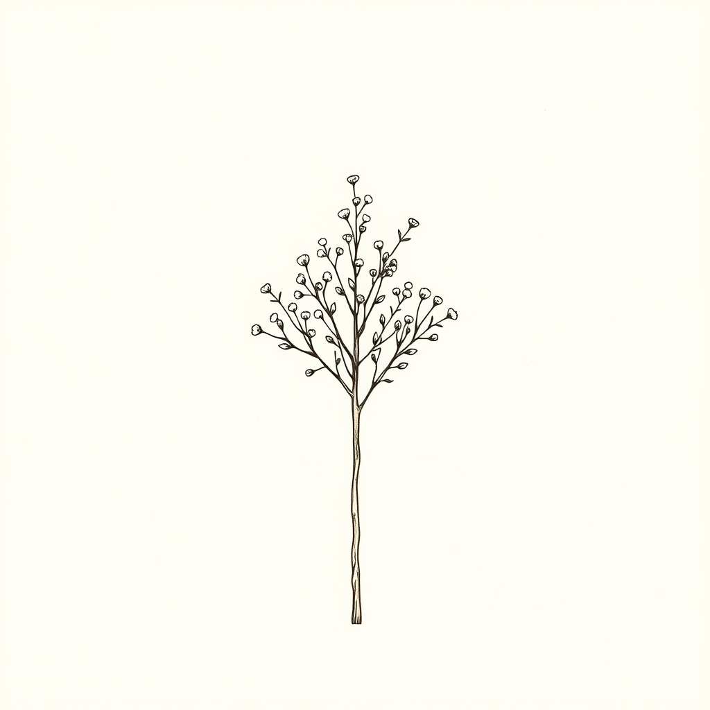 arbrisseau ou bâton fleuri