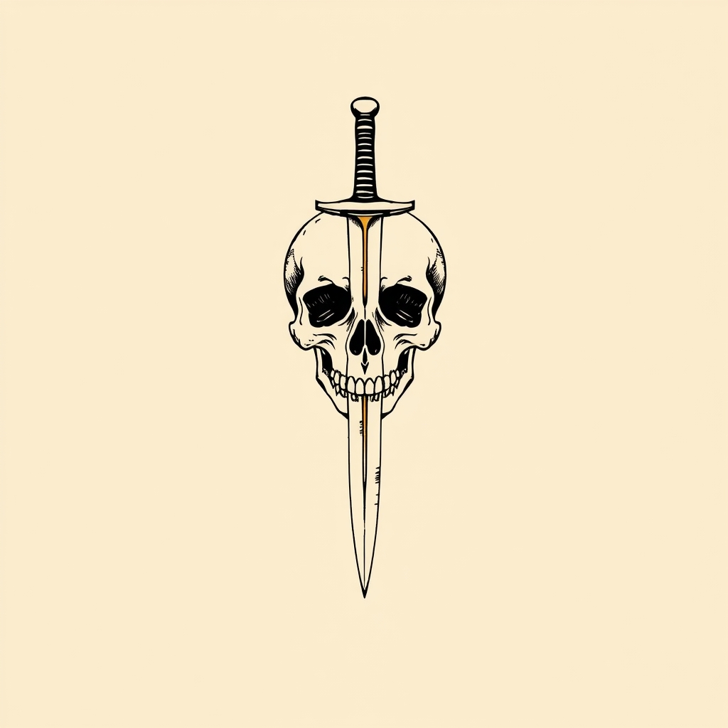 crâne fendu par un glaive