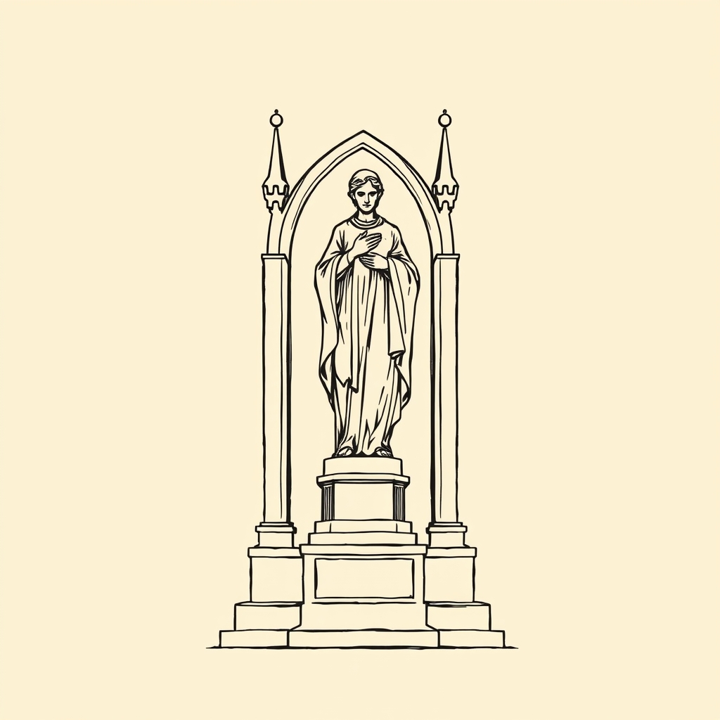 estátua na catedral de Quimper