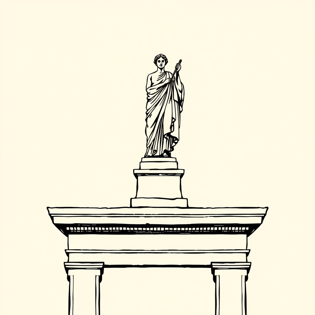 statue sur corniche