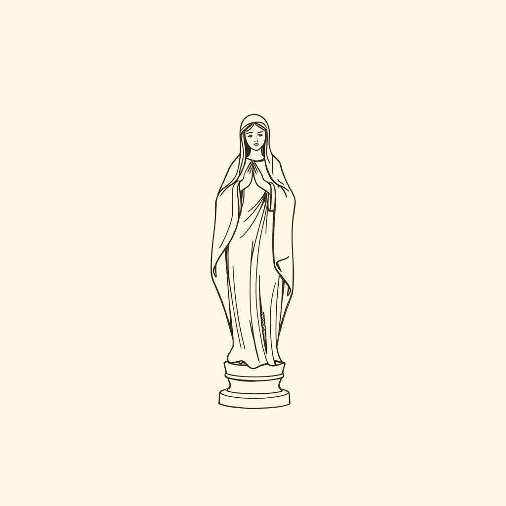 estatueta da Virgem