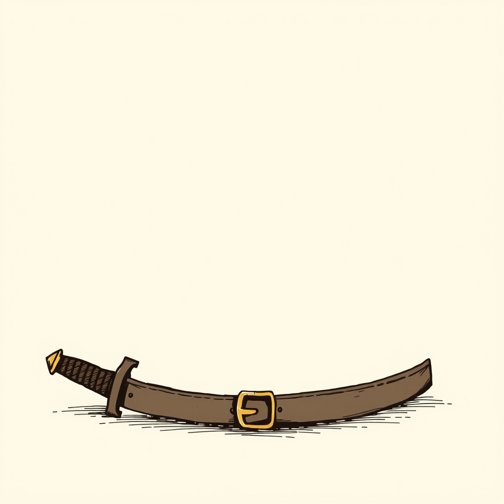 sword belt cast to the ground