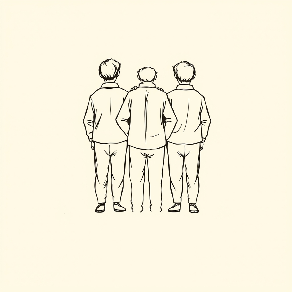 três irmãos juntos
