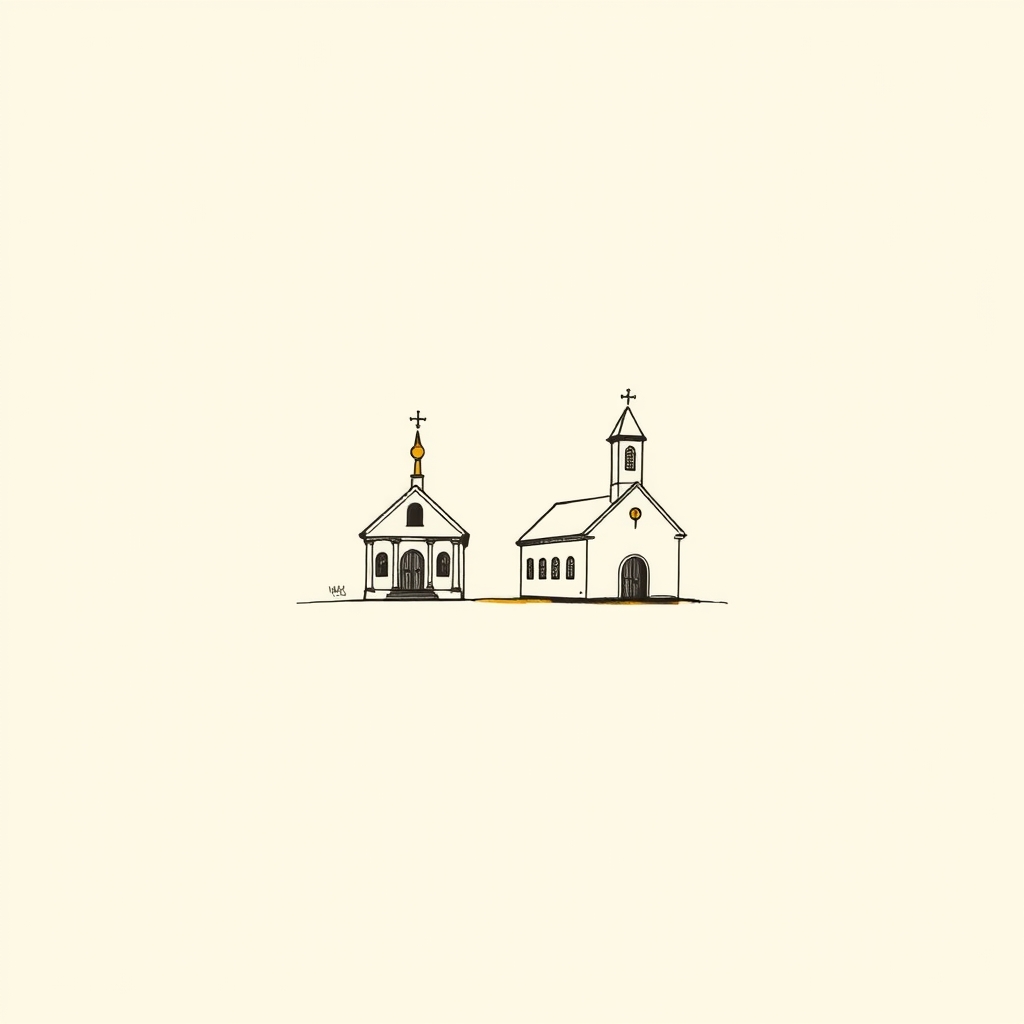 deux petites réductions d'églises