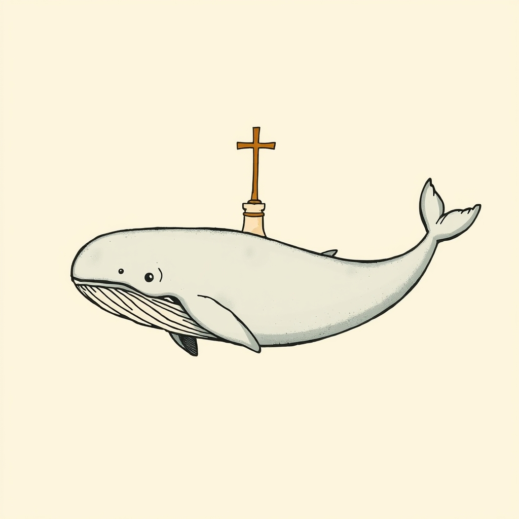 baleine (célébration de la messe sur son dos)