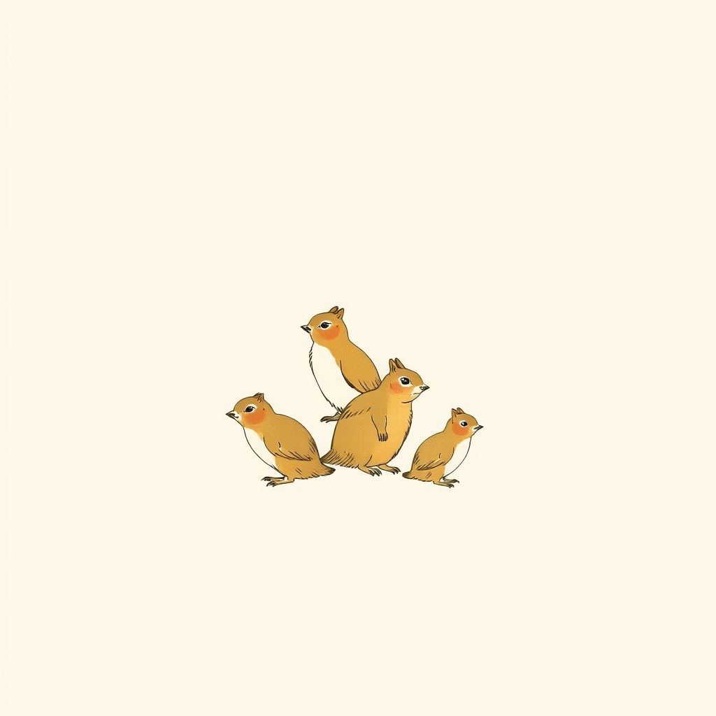 animaux sauvages (oiseaux, écureuils)