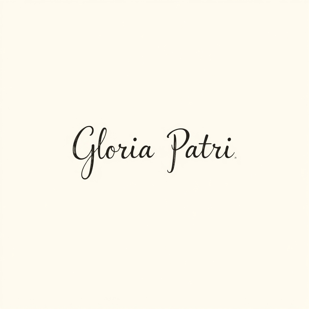 écrit avec Gloria Patri et Filio
