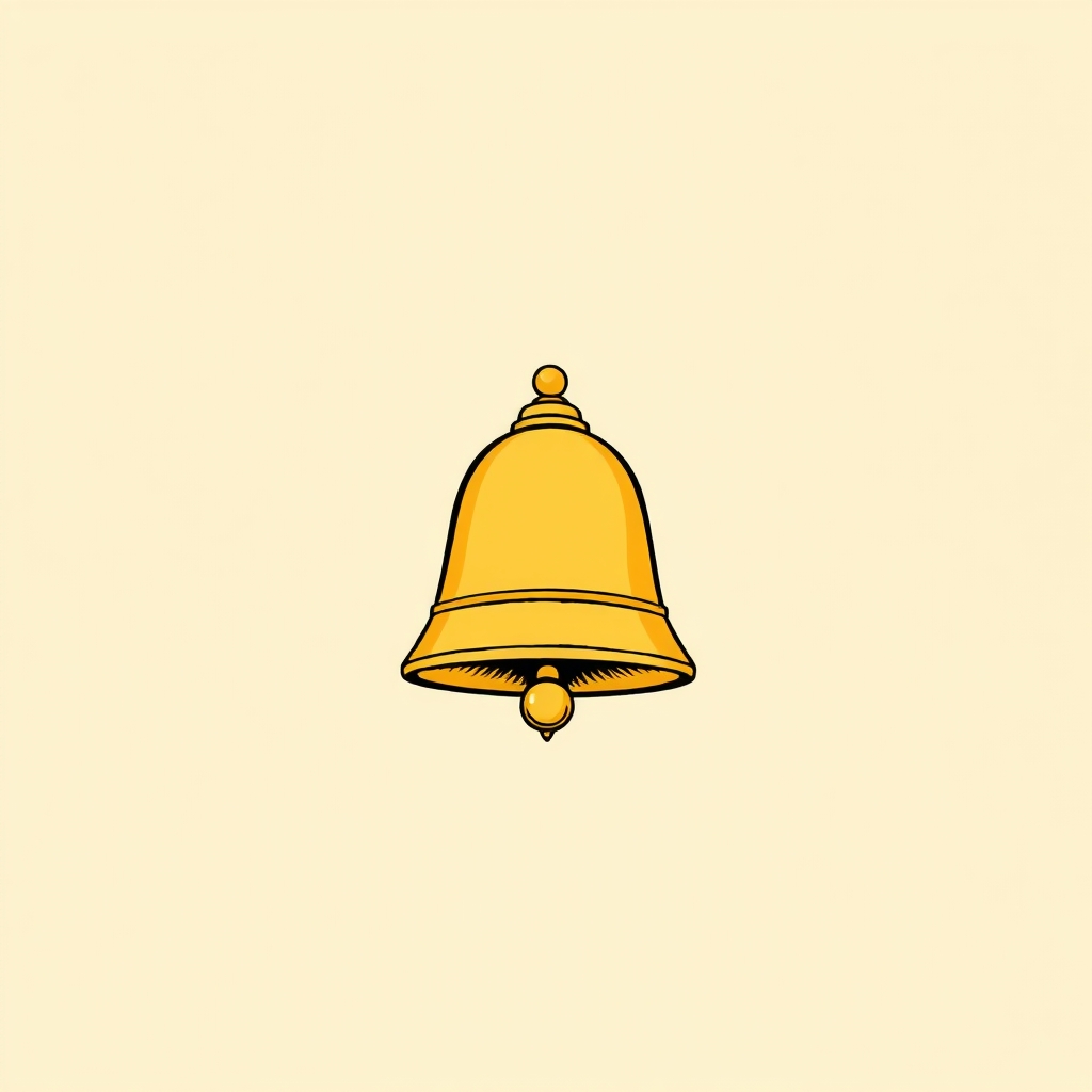 cloche de cuivre jaune